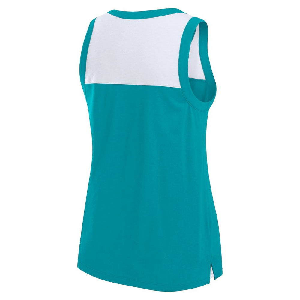 Miami Dolphins Women's Sequin Tank Top Aqua | Fanatics