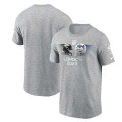 Jacksonville Jaguars vs. Buffalo Bills 2023 London Game T-Shirt Heather Charcoal | Nike for Sale