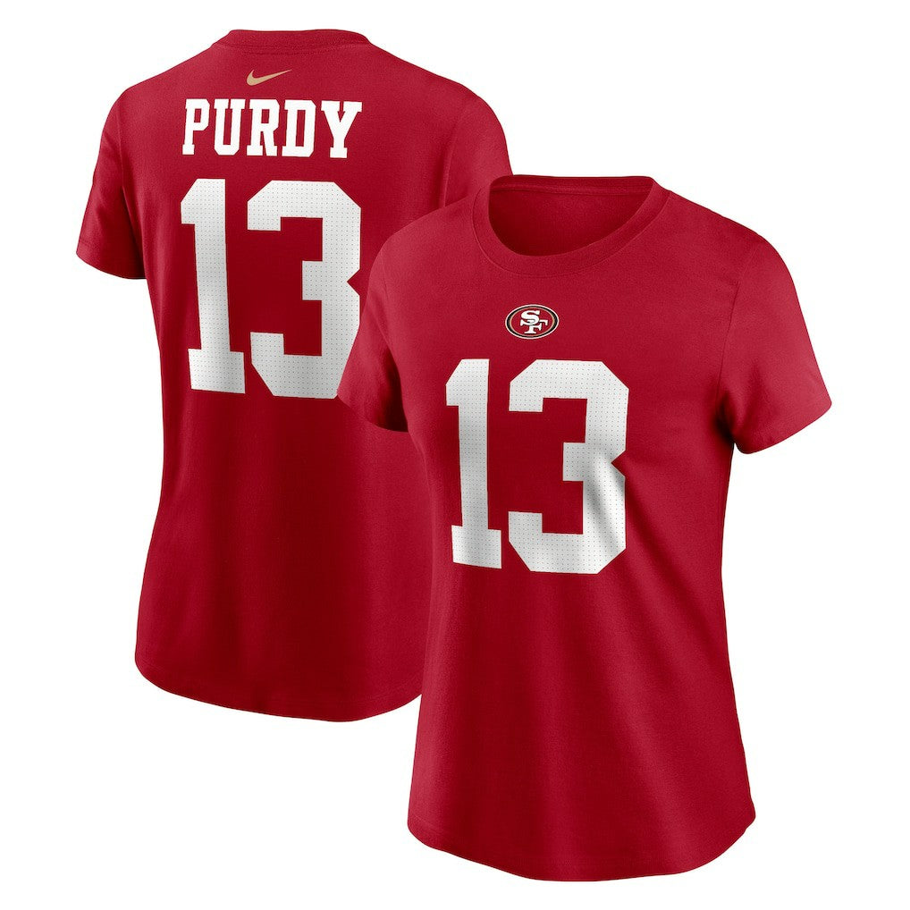 Brock Purdy San Francisco 49ers Women's Player Name & Number T-Shirt Scarlet | Nike for Sale