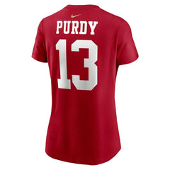 Brock Purdy San Francisco 49ers Women's Player Name & Number T-Shirt Scarlet | Nike for Sale