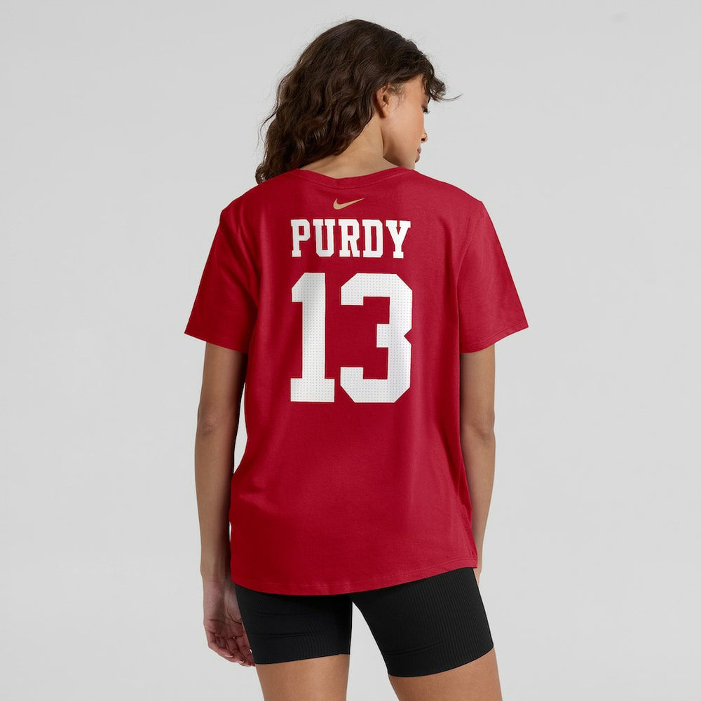 Brock Purdy San Francisco 49ers Women's Player Name & Number T-Shirt Scarlet | Nike for Sale