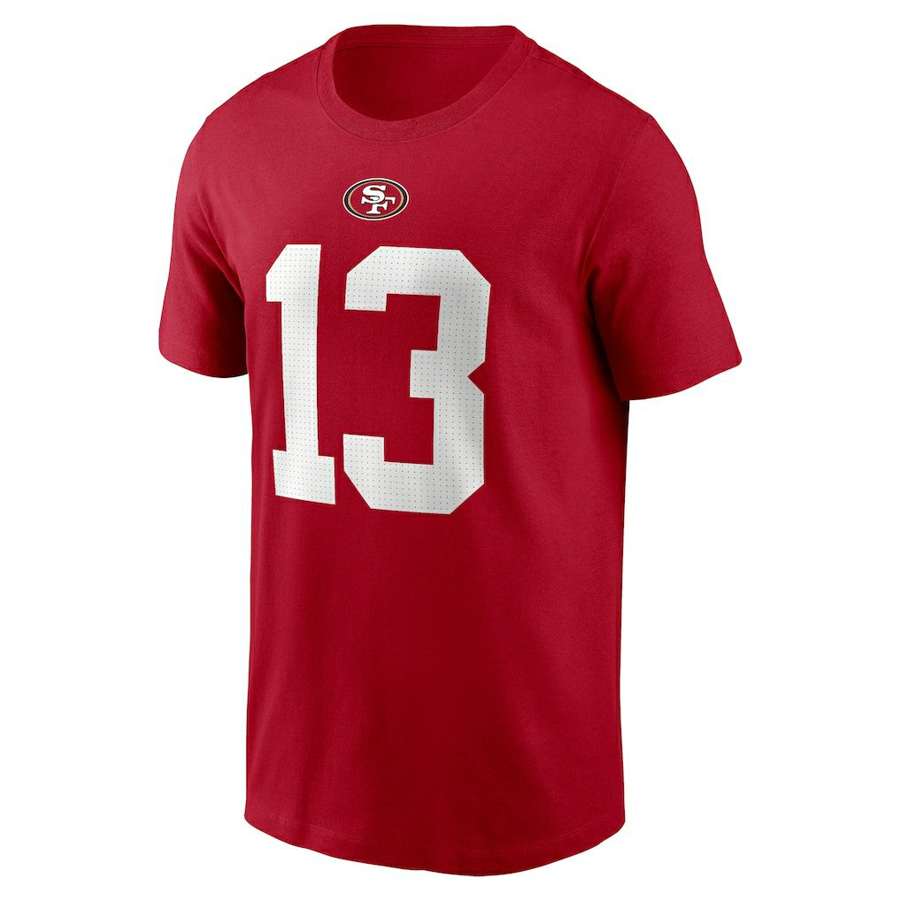 Brock Purdy San Francisco 49ers Player Name & Number T-Shirt Scarlet | Nike for Sale