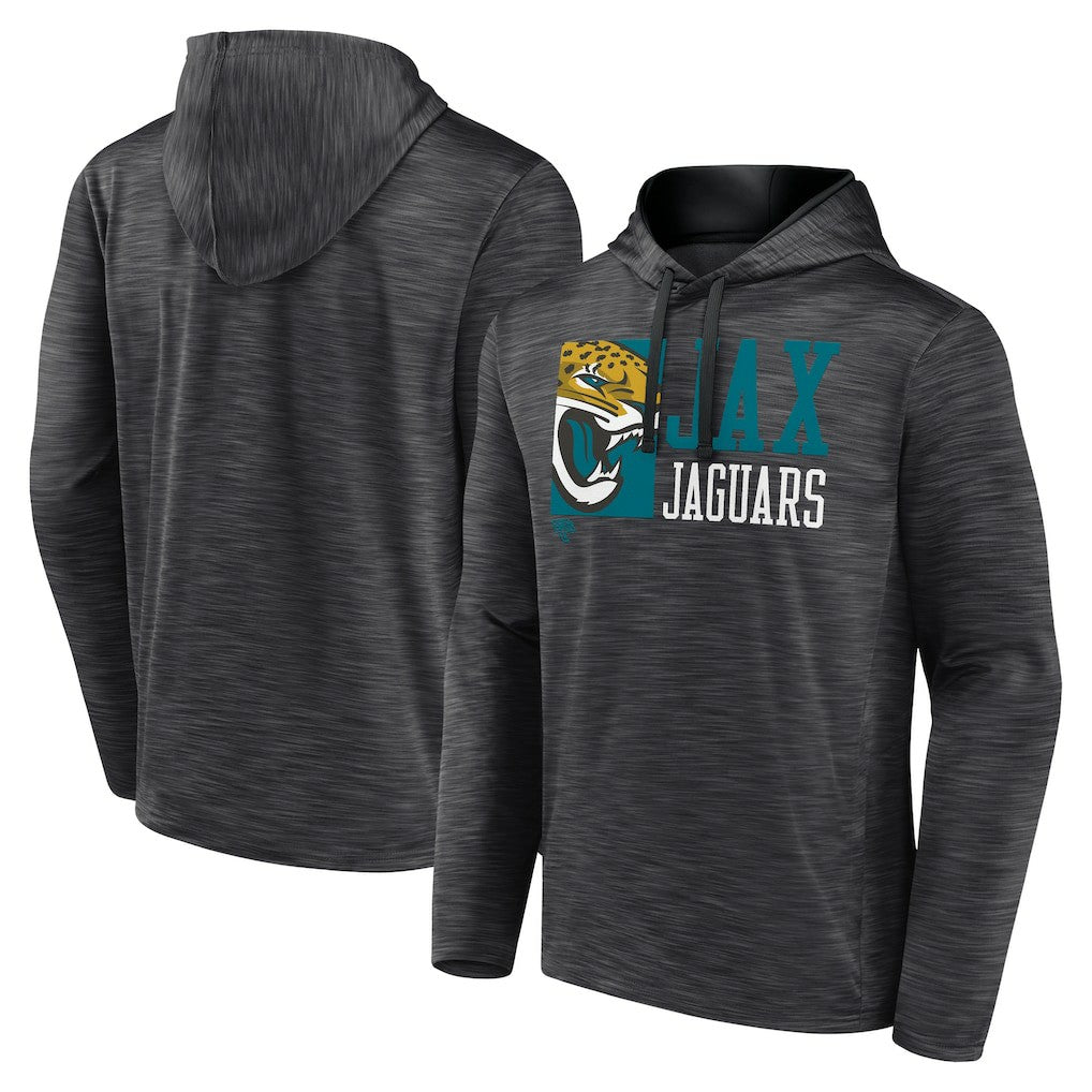 Jacksonville Jaguars Never Quit Hoodie Heather Charcoal | Fanatics