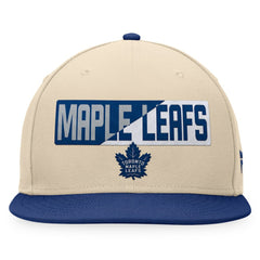 Toronto Maple Leafs Fanatics Goalaso Snapback Hat - Cream/Blue - NHL