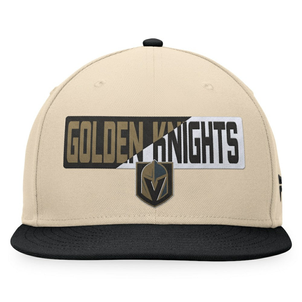 Vegas Golden Knights Fanatics Goalaso Snapback Hat - Cream/Black - NHL