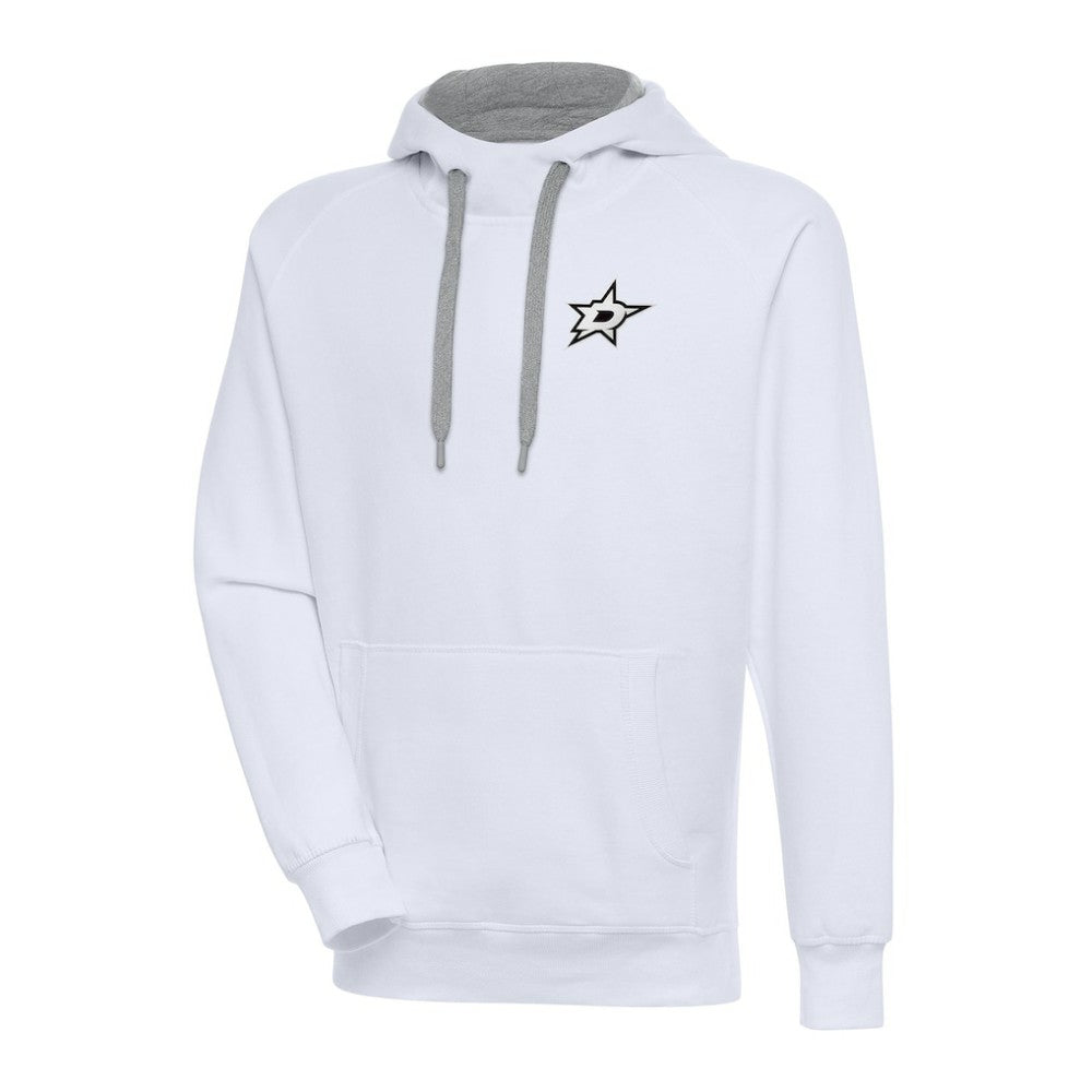 Dallas Stars Antigua Metallic Logo Victory Pullover Hoodie - White - NHL