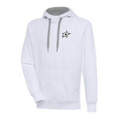 Dallas Stars Antigua Metallic Logo Victory Pullover Hoodie - White - NHL