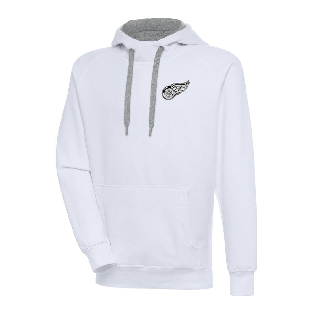 Detroit Red Wings Antigua Metallic Logo Victory Pullover Hoodie - White - NHL