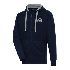 Colorado Avalanche Antigua Metallic Logo Victory Full-Zip Hoodie - Navy - NHL
