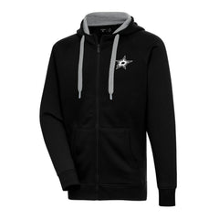 Dallas Stars Antigua Metallic Logo Victory Full-Zip Hoodie - Black - NHL