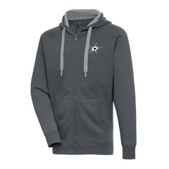 Dallas Stars Antigua Metallic Logo Victory Full-Zip Hoodie - Charcoal - NHL