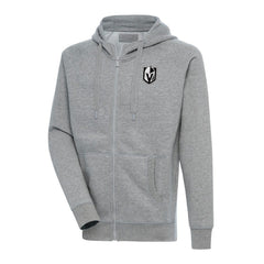 Vegas Golden Knights Antigua Metallic Logo Victory Full-Zip Hoodie - Heather Gray - NHL