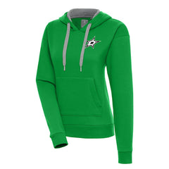 Dallas Stars Antigua Women's Metallic Logo Victory Pullover Hoodie - Kelly Green - NHL