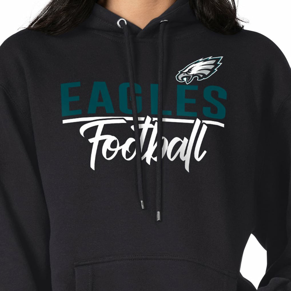 Philadelphia Eagles G-III 4Her by Carl Banks Women's Graphic Fleece Pullover Hoodie Black | NFL