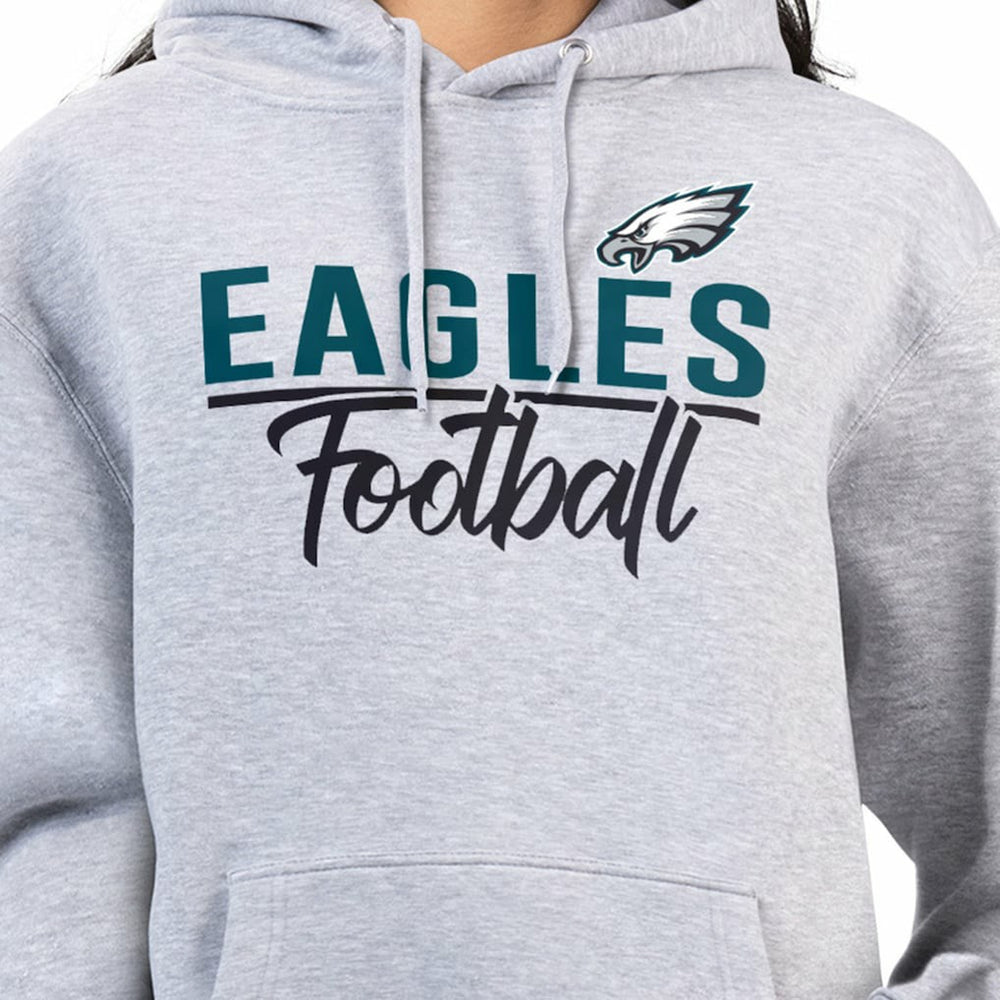 Philadelphia Eagles G-III 4Her by Carl Banks Women's Graphic Fleece Pullover Hoodie Heather Gray | NFL