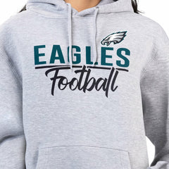 Philadelphia Eagles G-III 4Her by Carl Banks Women's Graphic Fleece Pullover Hoodie Heather Gray | NFL