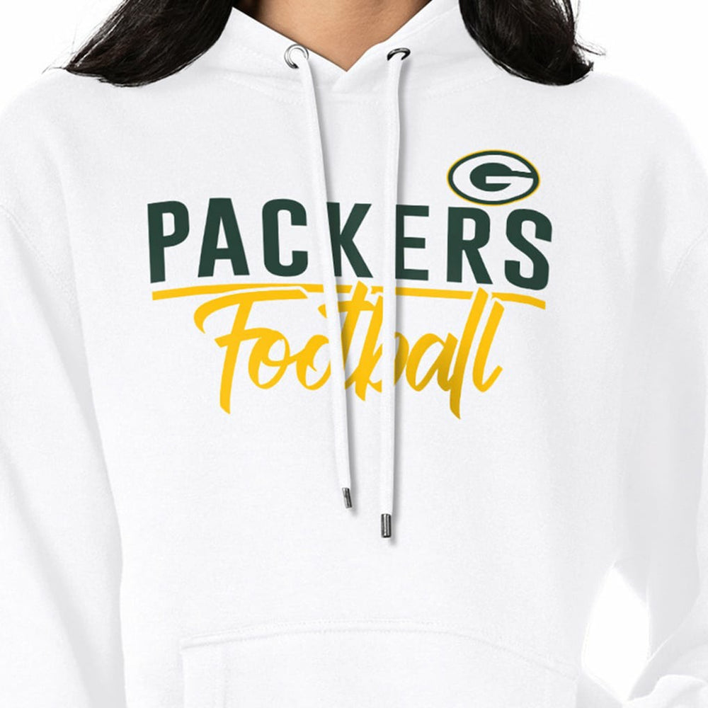 Green Bay Packers G-III 4Her by Carl Banks Women's Graphic Fleece Pullover Hoodie White | NFL