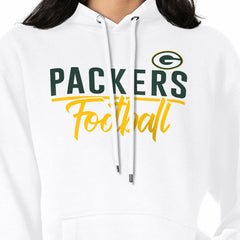 Green Bay Packers G-III 4Her by Carl Banks Women's Graphic Fleece Pullover Hoodie White | NFL