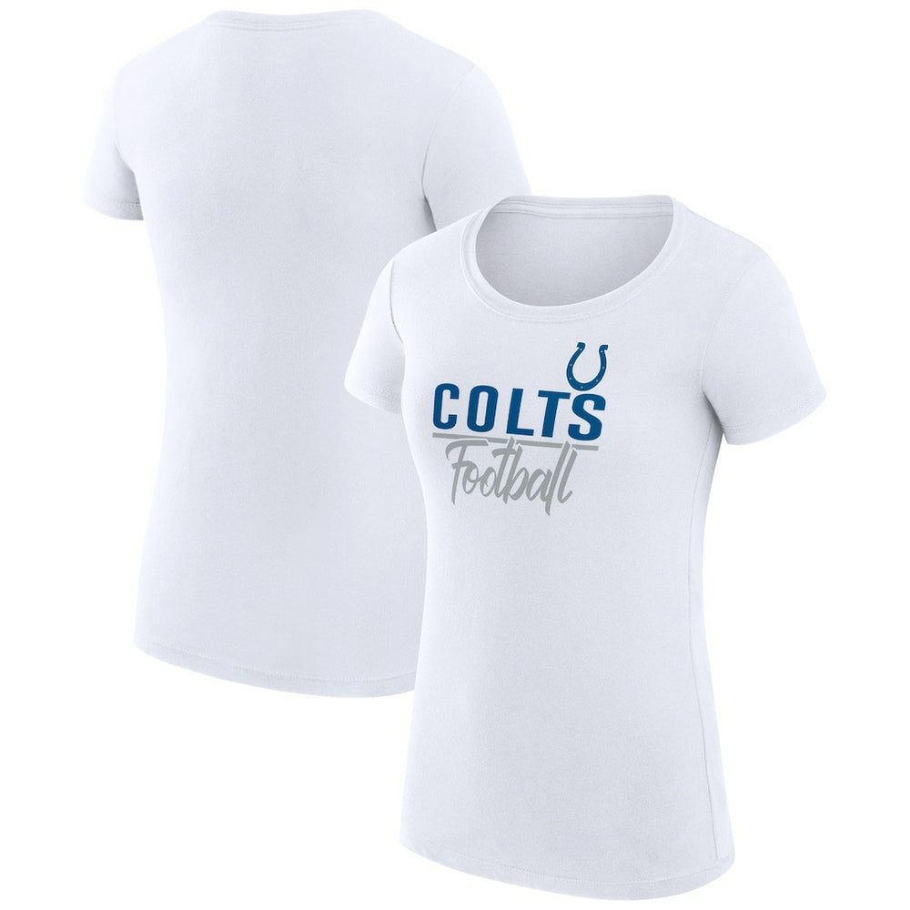 Indianapolis Colts G-III 4Her by Carl Banks Women's Team Graphic Fitted T-Shirt White | NFL