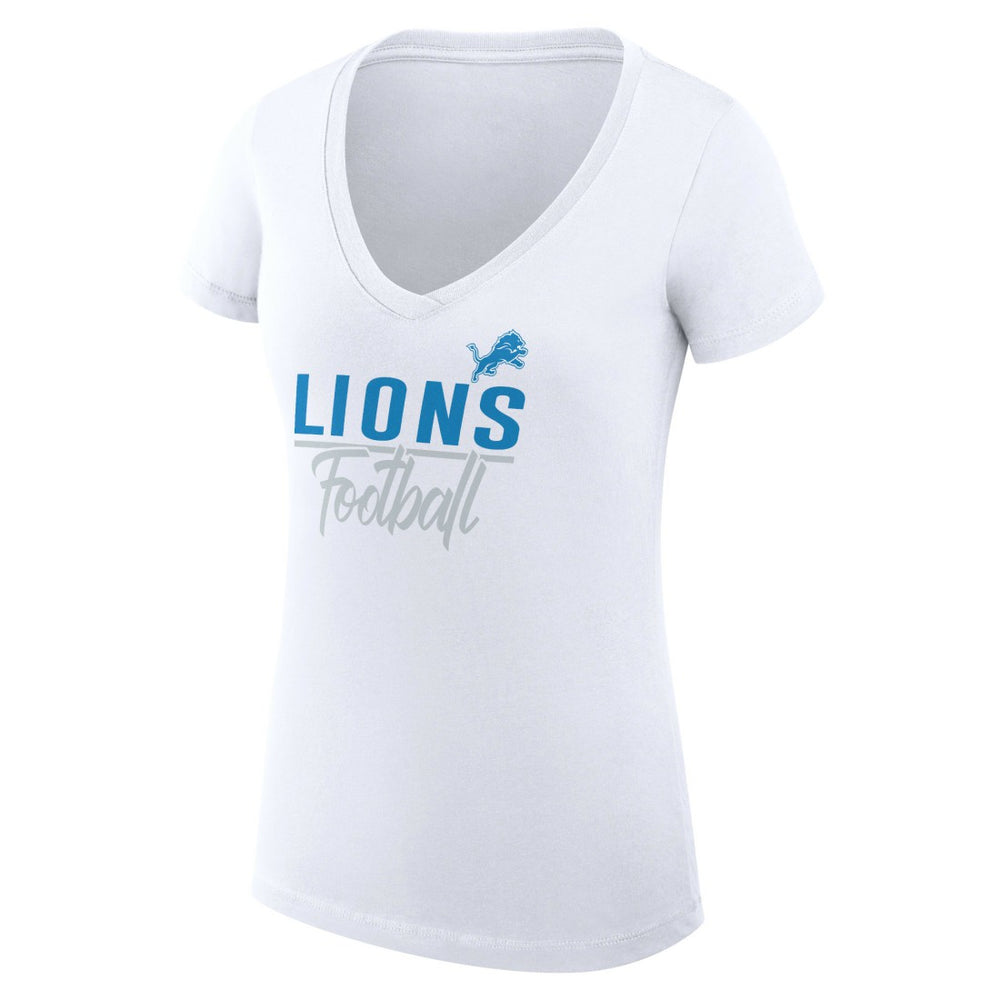 Detroit Lions G-III 4Her by Carl Banks Women's V-Neck Fitted T-Shirt White | NFL