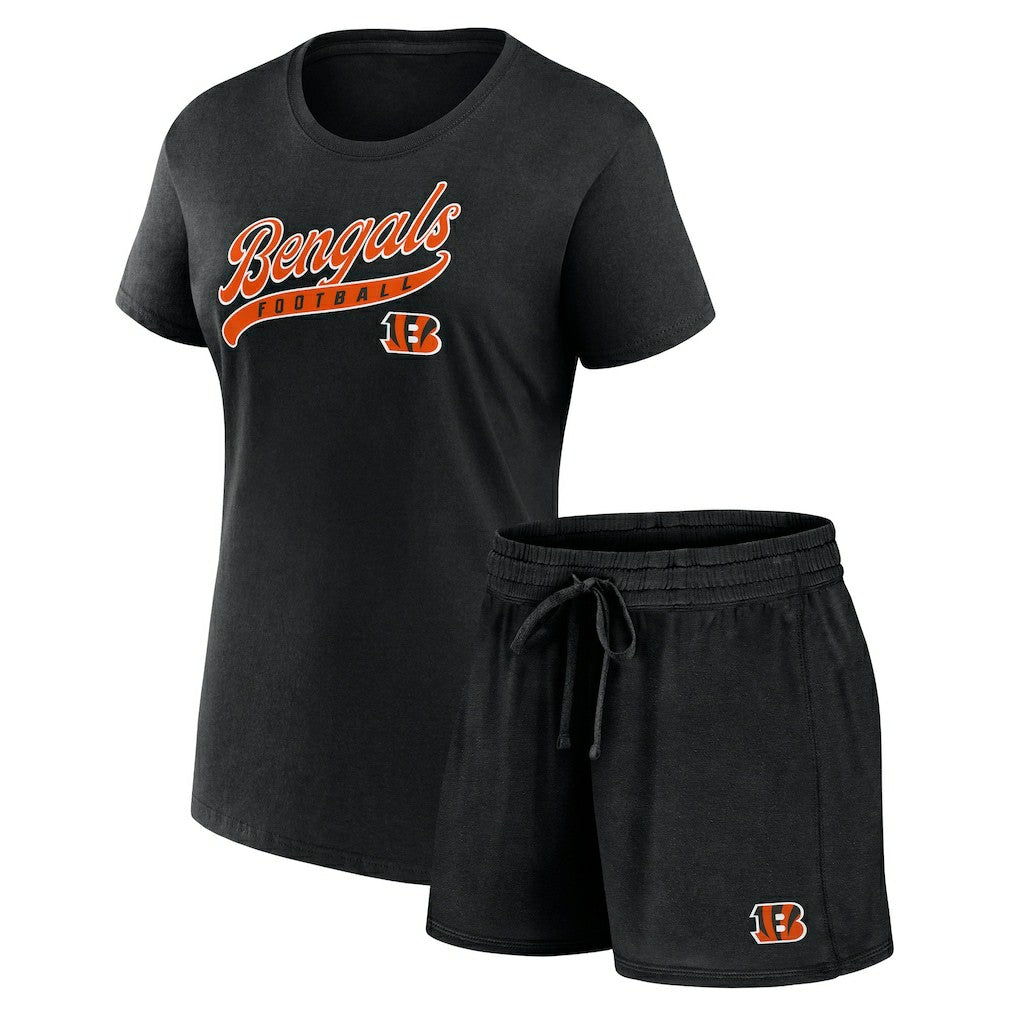 Cincinnati Bengals Women's Start to Finish T-Shirt & Shorts Combo Pack Black | Fanatics