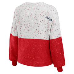 Washington Wizards WEAR by Erin Andrews Women's Color-Block Pullover Sweater White/Red - NBA