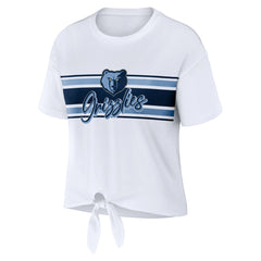 Memphis Grizzlies WEAR by Erin Andrews Women's Tie-Front T-Shirt White - NBA