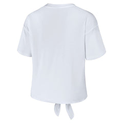 Philadelphia 76ers WEAR by Erin Andrews Women's Tie-Front T-Shirt White - NBA