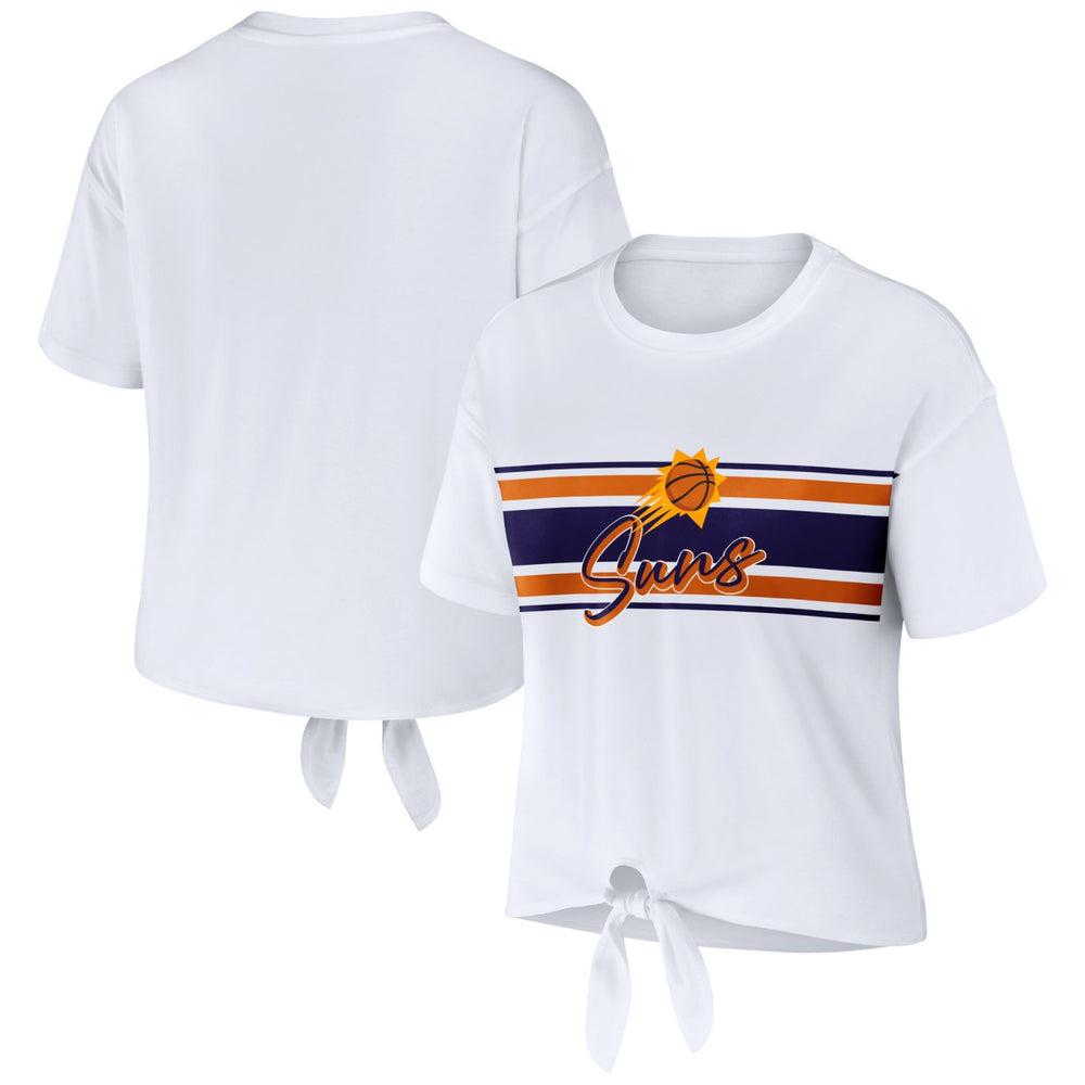 Phoenix Suns WEAR by Erin Andrews Women's Tie-Front T-Shirt White - NBA