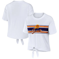 Phoenix Suns WEAR by Erin Andrews Women's Tie-Front T-Shirt White - NBA