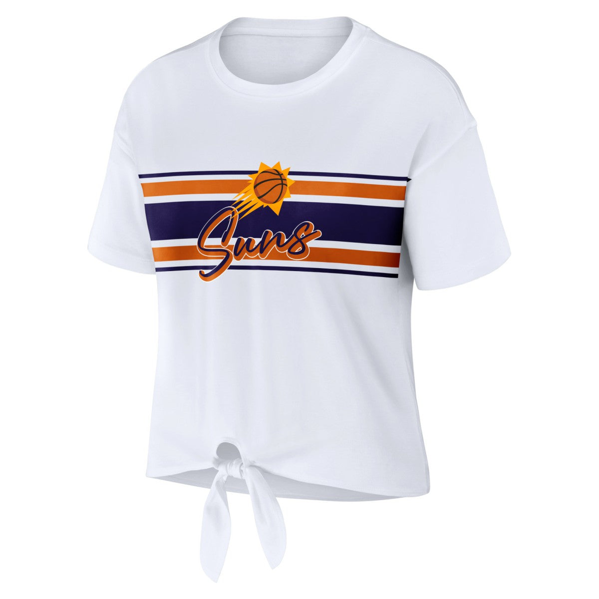 Phoenix Suns WEAR by Erin Andrews Women's Tie-Front T-Shirt White - NBA