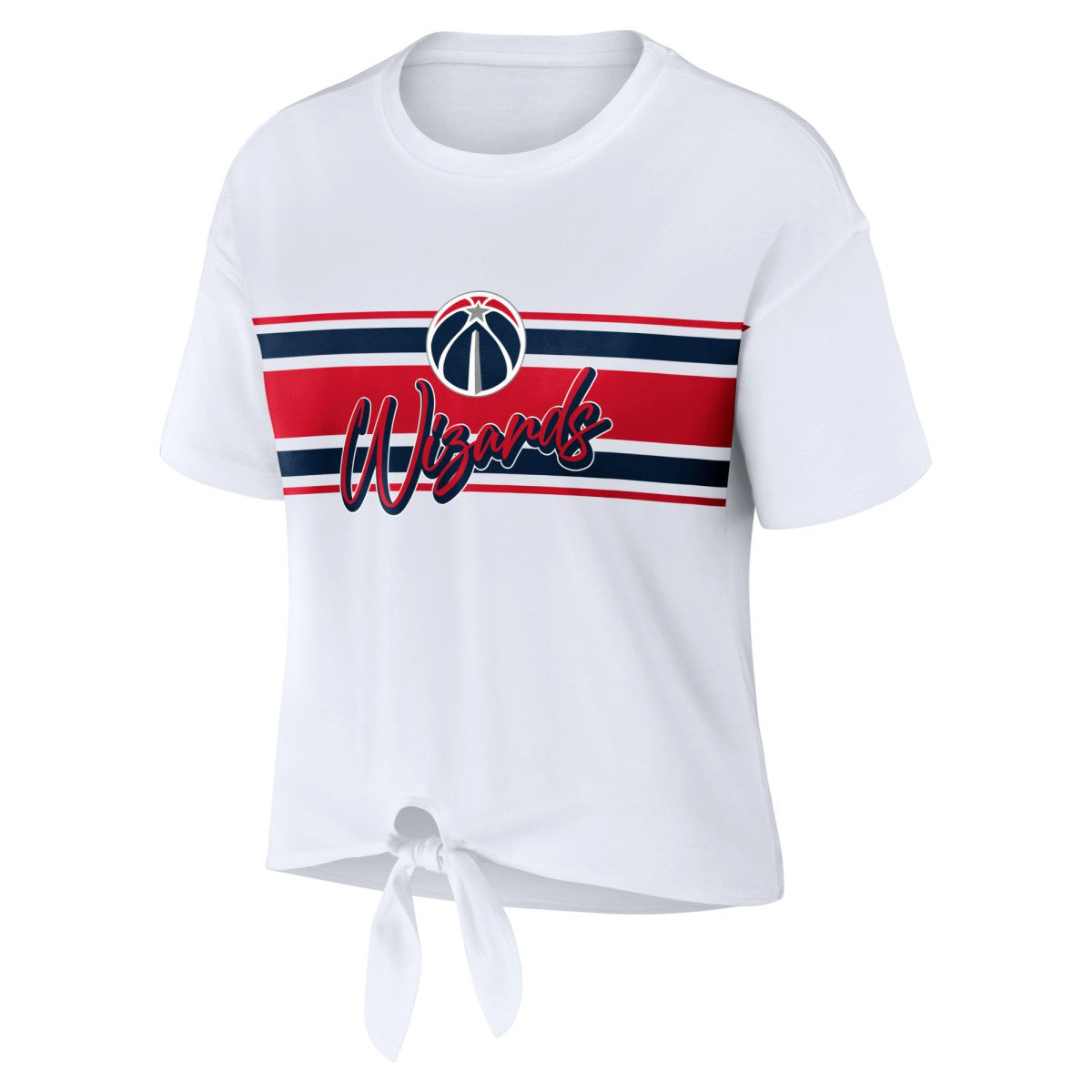 Washington Wizards WEAR by Erin Andrews Women's Tie-Front T-Shirt White - NBA