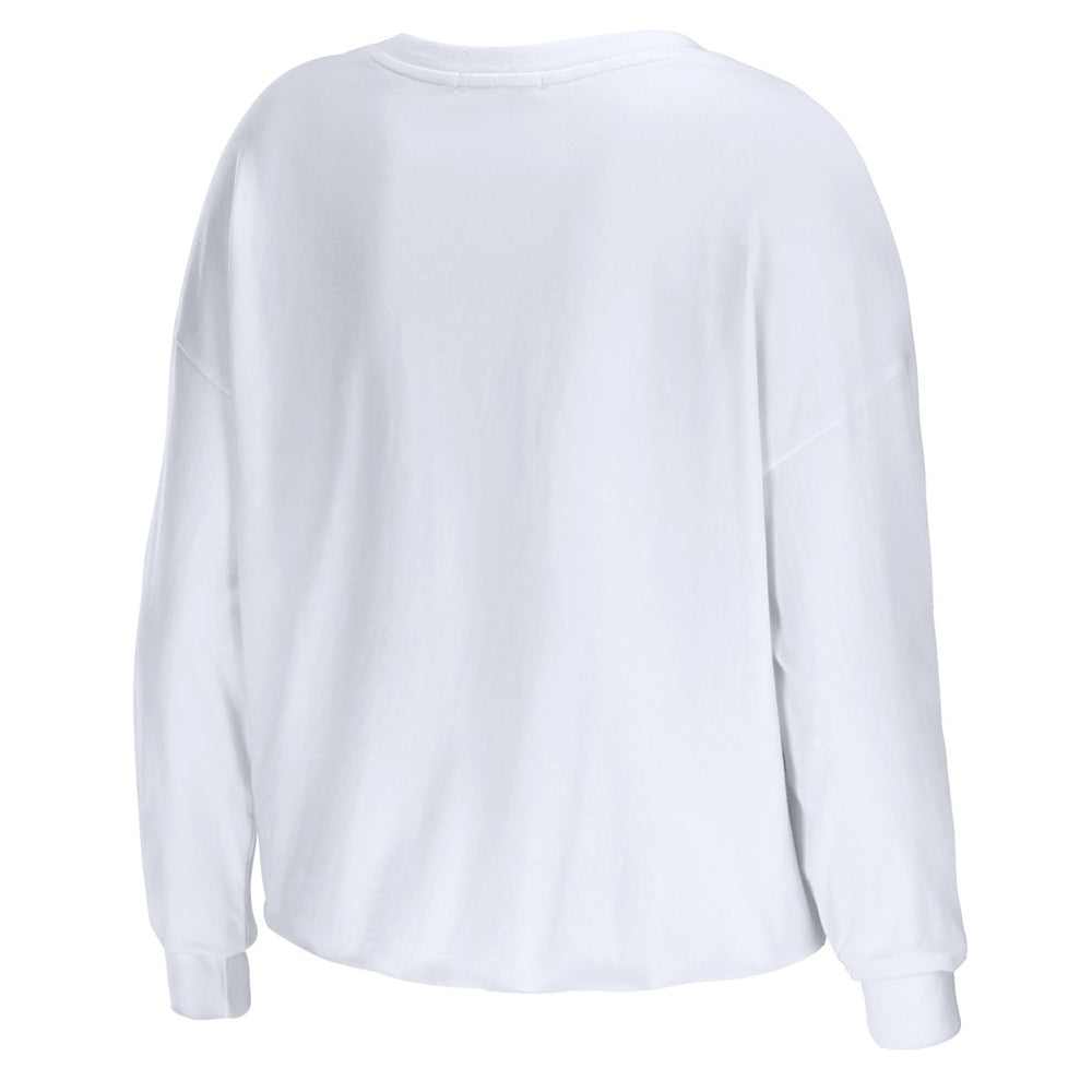 Los Angeles Lakers WEAR by Erin Andrews Women's Cropped Long Sleeve T-Shirt White - NBA