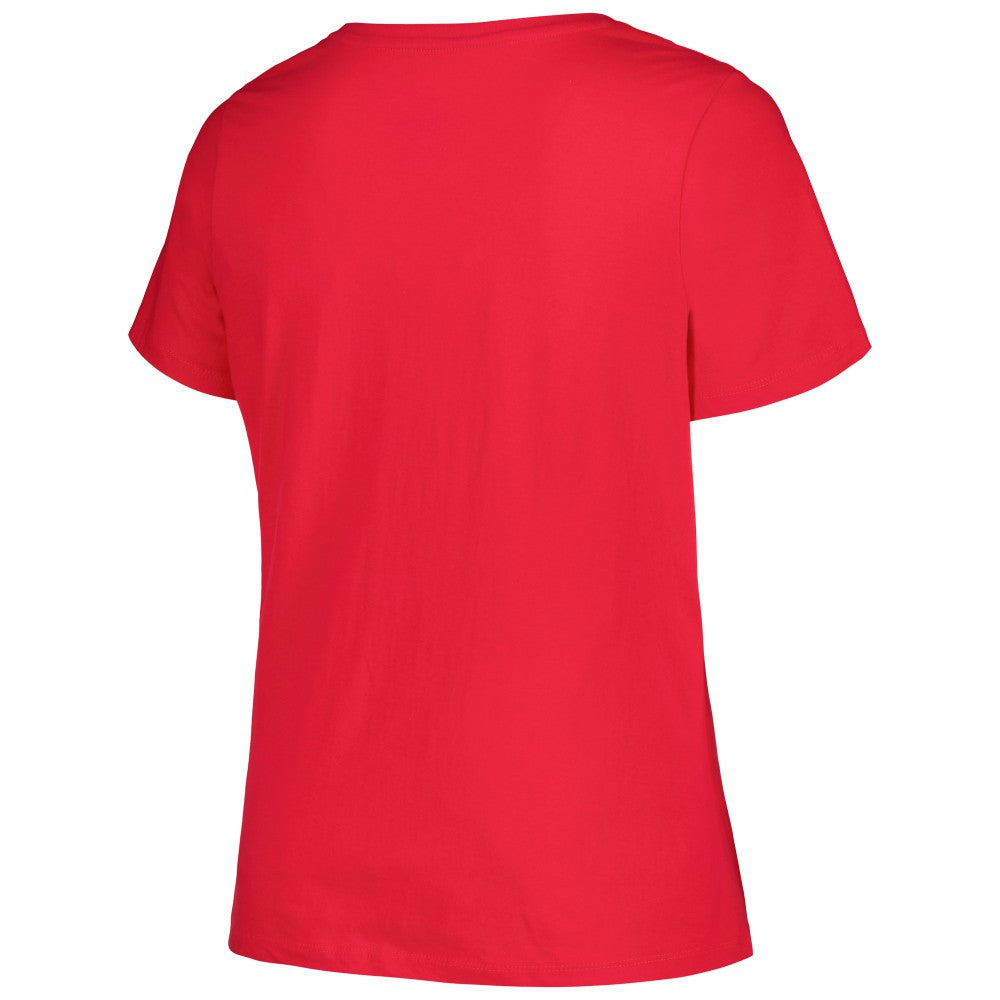 Los Angeles Angels Profile Women's Plus Size Arch Logo T-Shirt - MLB