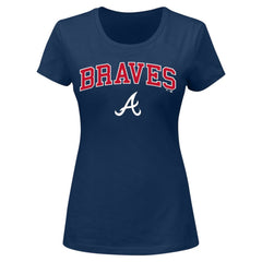 Atlanta Braves Profile Women's Plus Size Arch Logo T-Shirt - MLB