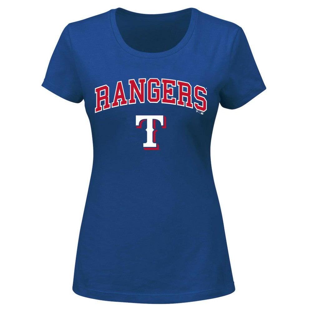 Texas Rangers Profile Women's Plus Size Arch Logo T-Shirt - MLB