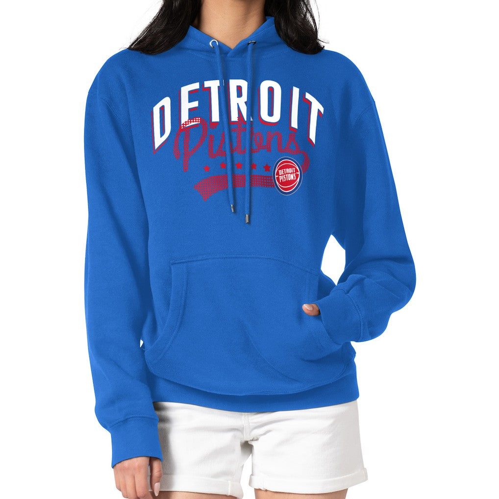 Detroit Pistons G-III 4Her by Carl Banks Women's Filigree Logo Pullover Hoodie - Blue - NBA