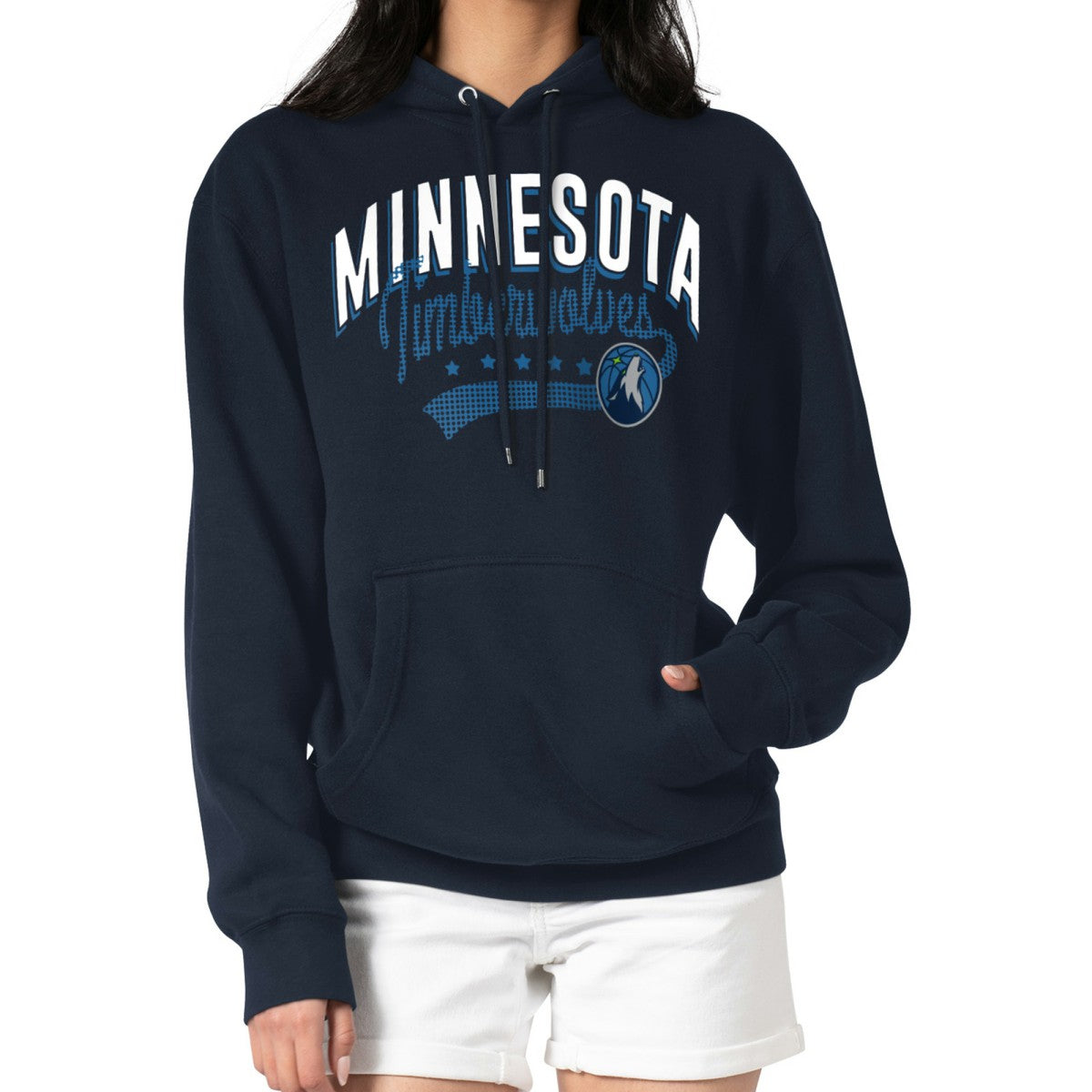 Minnesota Timberwolves G-III 4Her by Carl Banks Women's Filigree Logo Pullover Hoodie - Navy - NBA