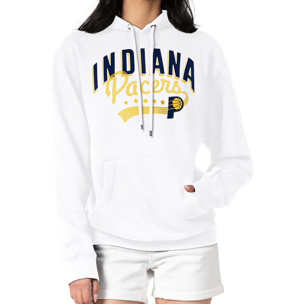 Indiana Pacers G-III 4Her by Carl Banks Women's Filigree Logo Pullover Hoodie - White - NBA