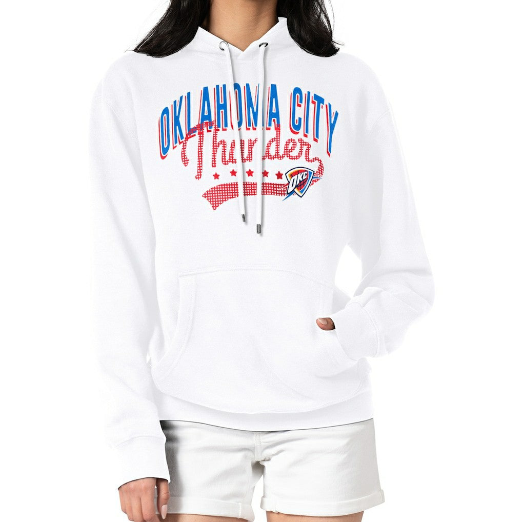 Oklahoma City Thunder G-III 4Her by Carl Banks Women's Filigree Logo Pullover Hoodie - White - NBA
