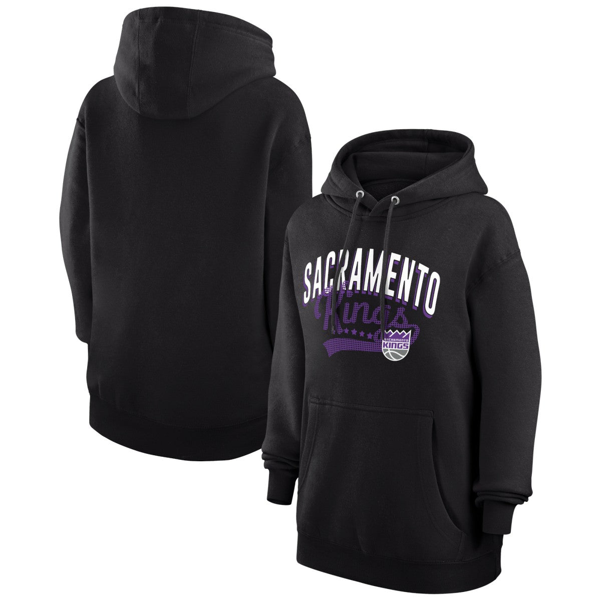 Sacramento Kings G-III 4Her by Carl Banks Women's Filigree Logo Pullover Hoodie - Black - NBA