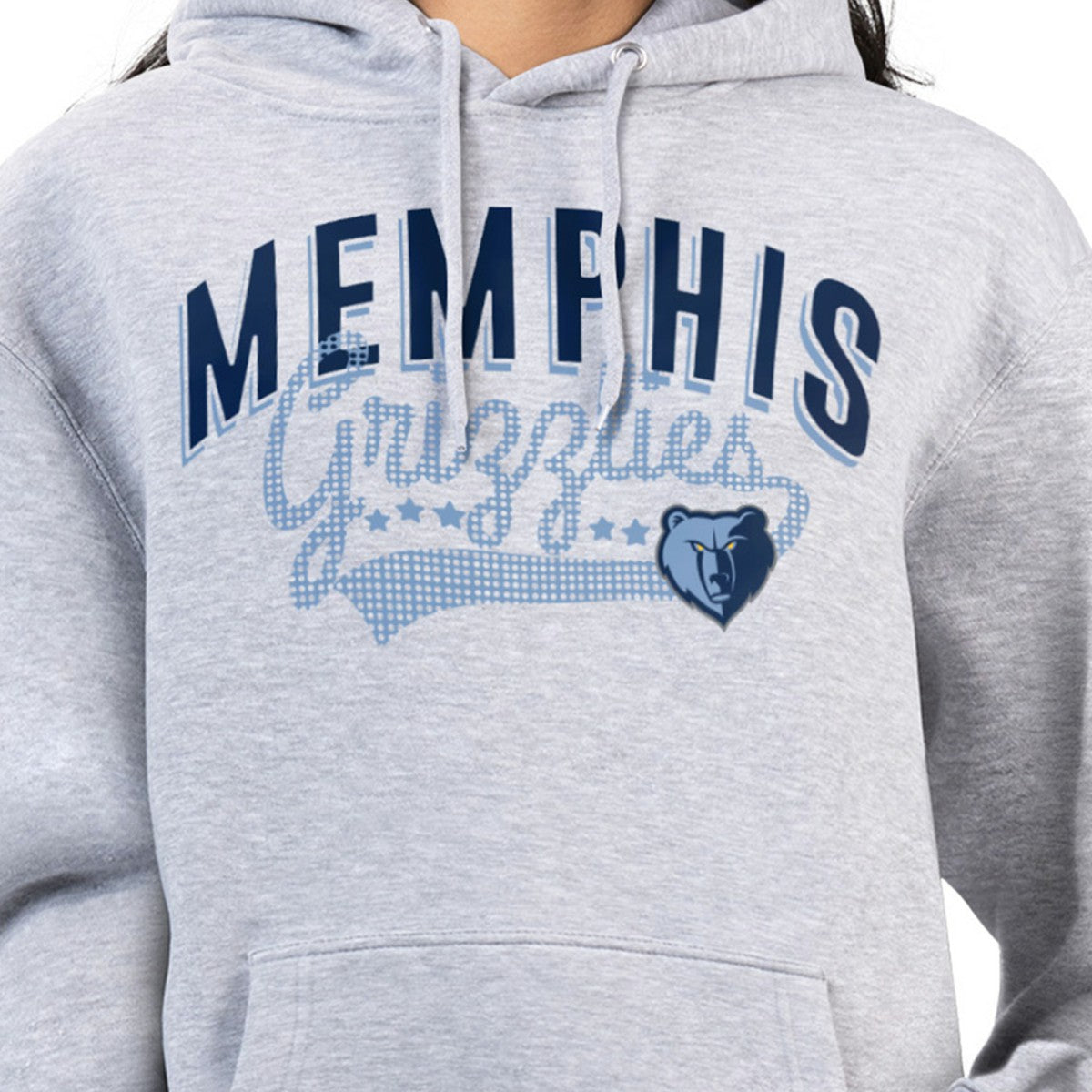 Memphis Grizzlies G-III 4Her by Carl Banks Women's Filigree Logo Pullover Hoodie - Heather Gray - NBA