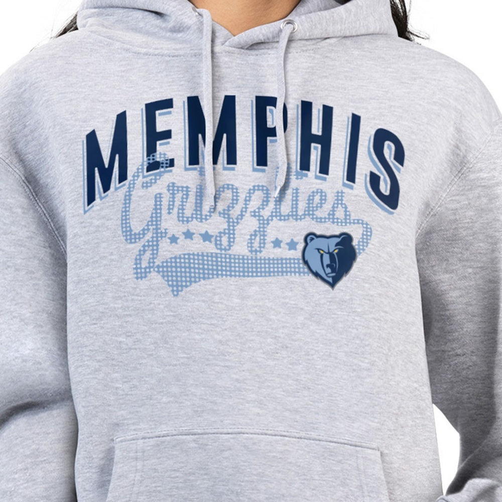 Memphis Grizzlies G-III 4Her by Carl Banks Women's Filigree Logo Pullover Hoodie - Heather Gray - NBA