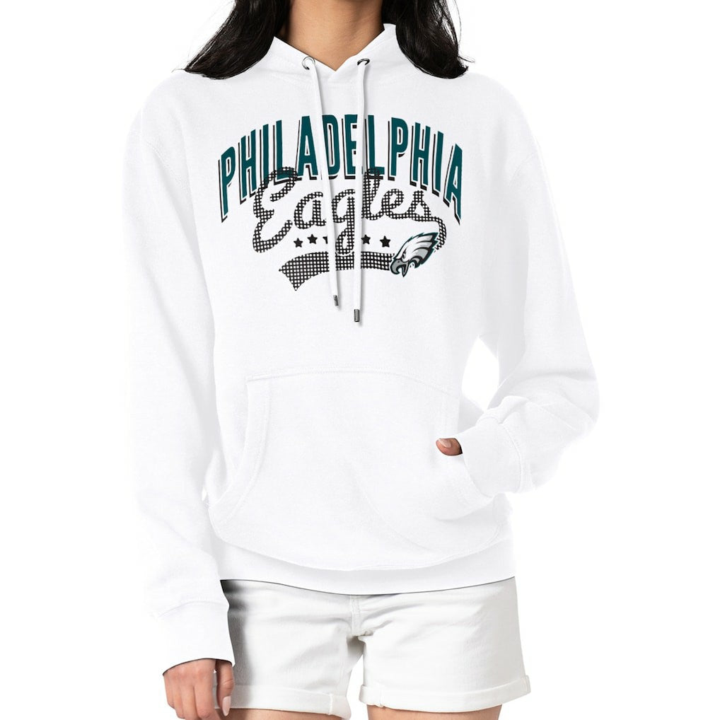 Philadelphia Eagles G-III 4Her by Carl Banks Women's Filigree Logo Pullover Hoodie – White | NFL