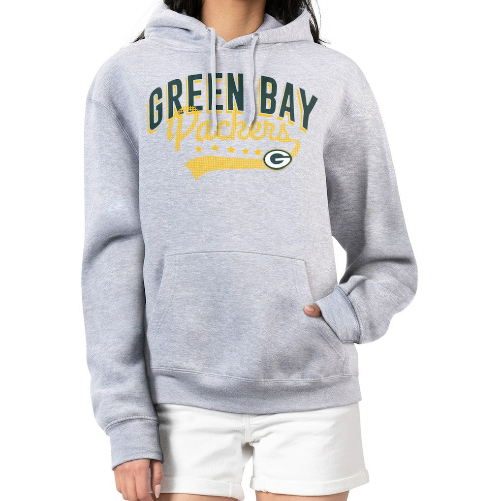 Green Bay Packers G-III 4Her by Carl Banks Women's Filigree Logo Pullover Hoodie – Heather Gray | NFL