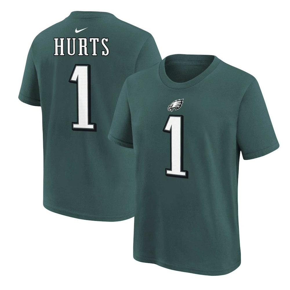 Jalen Hurts Philadelphia Eagles Youth Player Name & Number T-Shirt Midnight Green | Nike for Sale