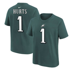 Jalen Hurts Philadelphia Eagles Youth Player Name & Number T-Shirt Midnight Green | Nike for Sale