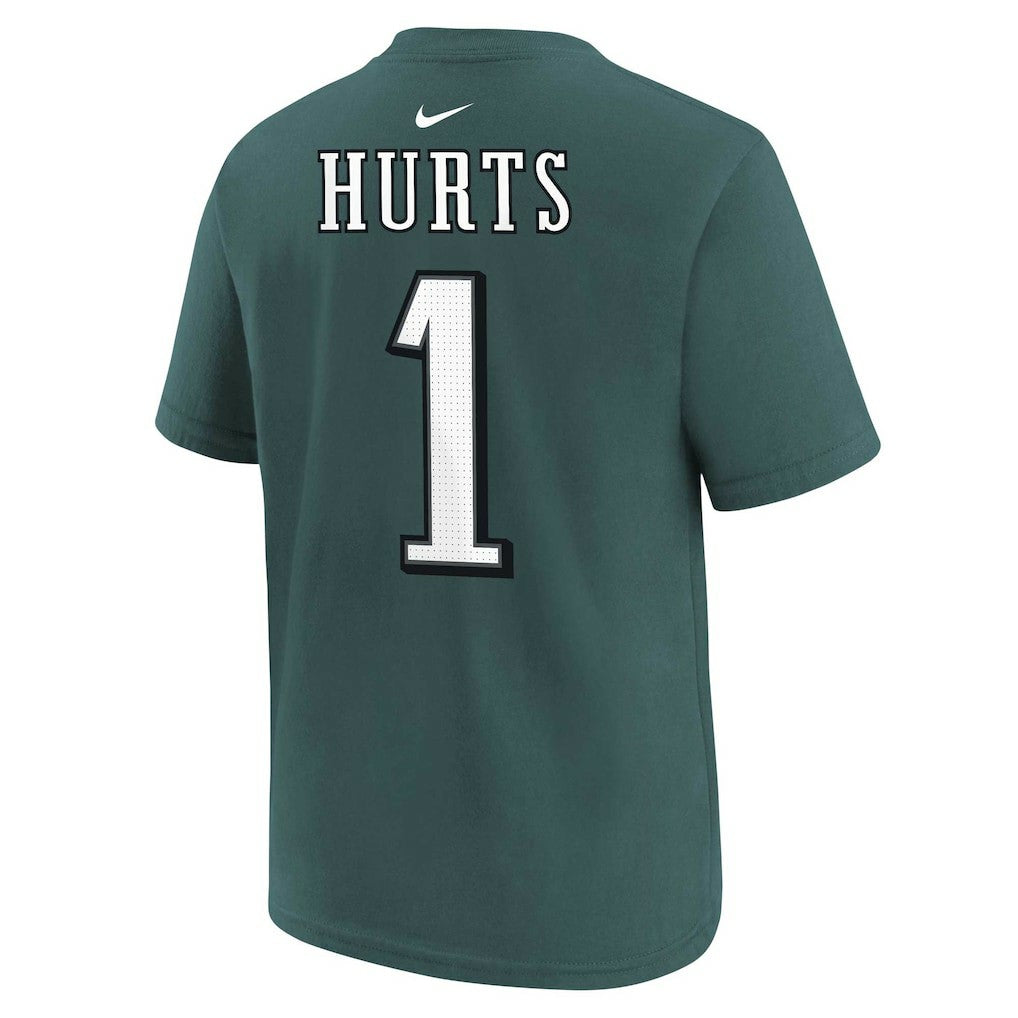 Jalen Hurts Philadelphia Eagles Youth Player Name & Number T-Shirt Midnight Green | Nike for Sale