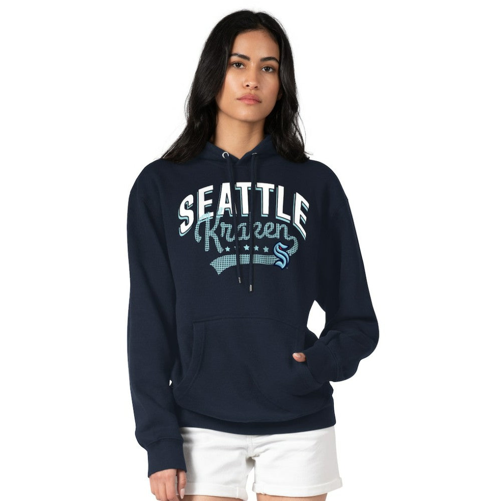 Seattle Kraken G-III 4Her by Carl Banks Women's Filigree Logo Pullover Hoodie – Deep Sea Blue - NHL