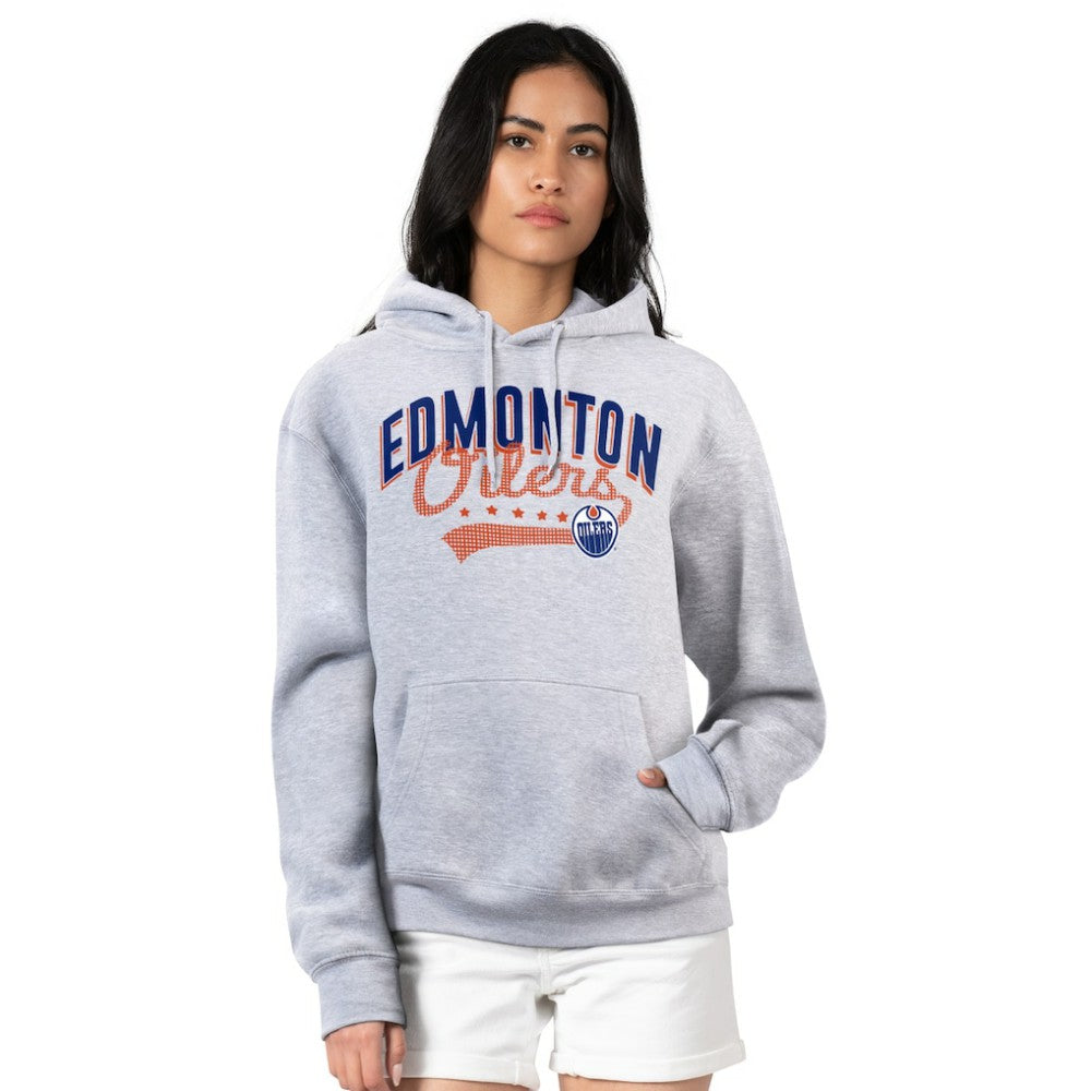Edmonton Oilers G-III 4Her by Carl Banks Women's Filigree Logo Pullover Hoodie – Gray - NHL